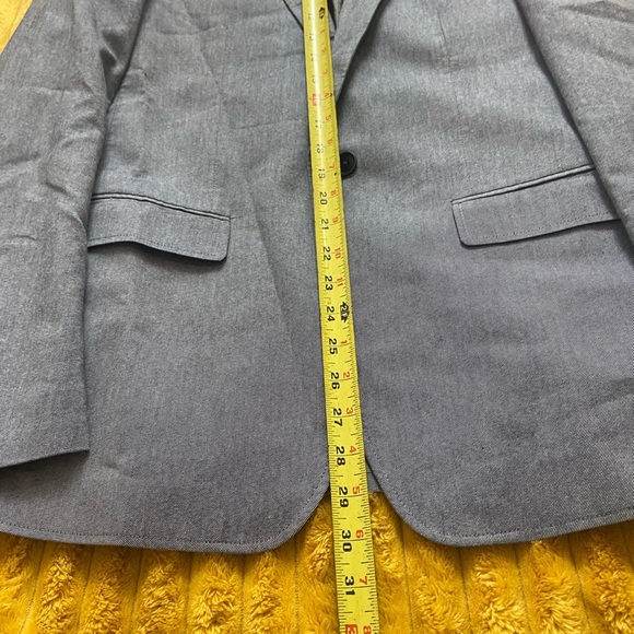 Men’s Grey Blue Blazer One Button Cotton Polyester Sport Coat Le Chateau - Picture 3 of 9